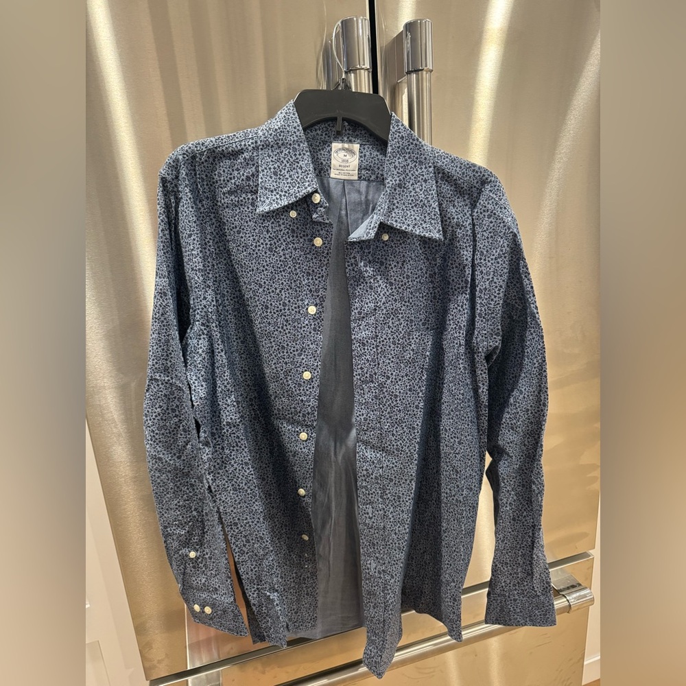Brooks Brothers Navy Floral Button-Up Shirt